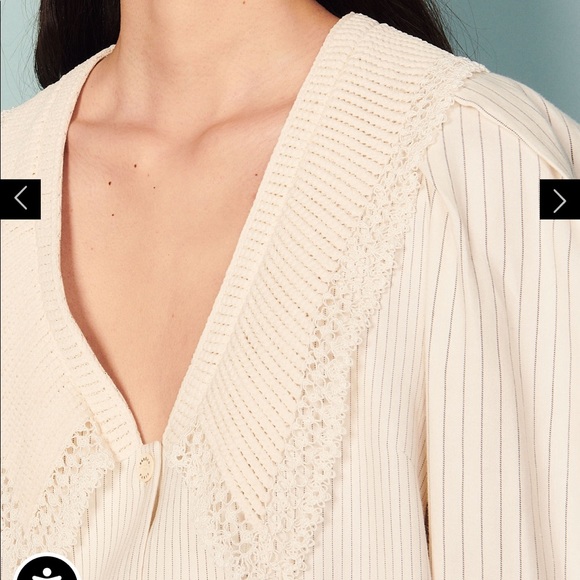 SANDRO striped linen shirt - Picture 2 of 5